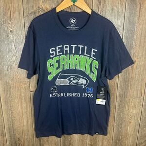 NFL 47 Brand Seattle Seahawks NFL T-Shirt Graphic Tee Medium NWT $35 New